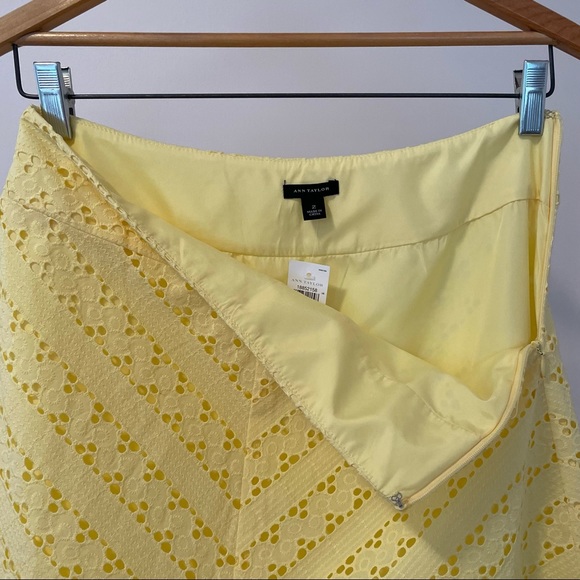 Ann Taylor Eyelet Skirt in Yellow - Picture 4 of 5